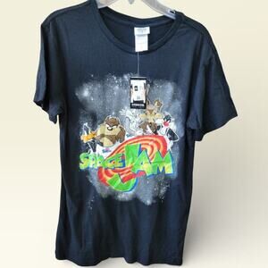 NWT Mens Space Jam Graphic Tee Size Medium Licensed Short Sleeve Retro